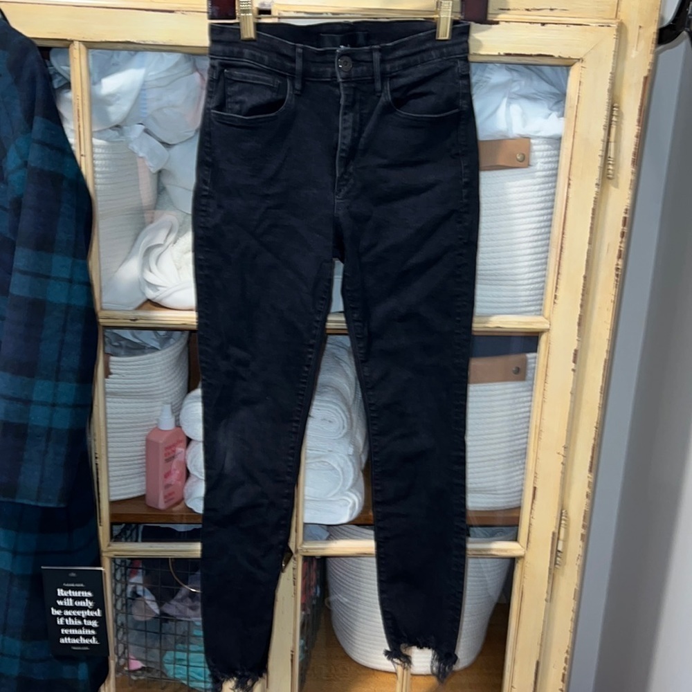 3x1 distressed black skinny jeans size 26